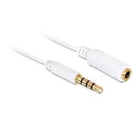 Delock - Rallonge de câble audio - mini-phone stereo 3.5 mm femelle pour mini-phone stereo 3.5 mm mâle - 50 cm - blanc