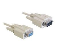 Delock - Rallonge de câble série - DB-9 (M) pour DB-9 (F) - 2 m - moulé, vis moletées - beige Beige G