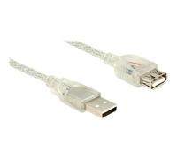 Delock - Rallonge de câble USB - USB (F) pour USB (M) - USB 2.0 - 1.5 m - transparent