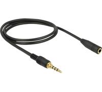 DELOCK Rallonge jack 3.5mm 4pins mâle > mâle 1.0m noir