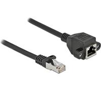 DeLock Câble réseau RJ45 86998 – Cat6a S/FTP 25 cm Noir