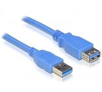 DeLock Câble USB 3.0 A mâle/A femelle – 1 m – Bleu – 5 Gbit/s – Connecteurs plaqués or