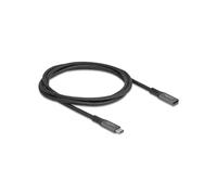 DeLOCK Rallonge USB Type-C mâle/femelle 10 Gbps, 1m, USB 3.2 Gen 2, Power Delivery 3.0 100W, support DisplayPort Alt Mode 4K 60Hz HDR10, AWG 32/22
