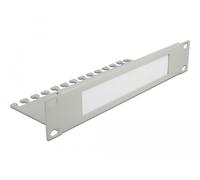 DeLOCK Râteau de gestion des câbles de 10¿ avec plaque de support, 1 unité, gris.