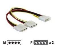 Delock - Répartiteur d'alimentation - alimentation interne 4 plots (M) pour alimentation interne 4 plots (F) - 11 cm G