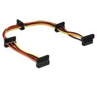 DeLOCK 60141 câble d'alimentation interne 0,4 m - Câbles d'alimentation interne (0,4 m, SATA 15 broches, Male connector / Male connector, Multicolore)