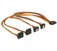 - Répartiteur d'alimentation - alimentation SATA (P) verrouillé pour alimentation SATA (R) clip métal - 3.3 / 5 / 12 V - 50 cm - noir, jaune, rouge,