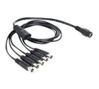 DeLock Répartiteur d'alimentation DC jack 5,5 x 2,1 mm (M vers F) 50 cm Noir