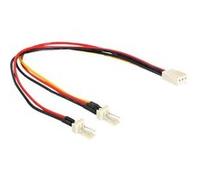 Delock - Répartiteur d'alimentation de ventilateur - Molex 3 broches (M) pour Molex 3 broches (F) - 22 cm G