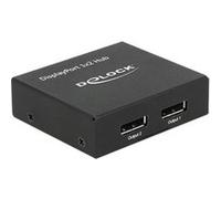 Delock - Répartiteur vidéo/audio - 2 x DisplayPort - de bureau Noir G