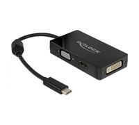 DeLock Répartiteur vidéo USB-C vers HDMI, VGA et DVI