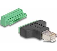 Delock réseau informatique Adaptateur [1x RJ45 mâle - 1x borne à vis] multicolore