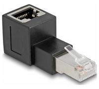 Delock réseau informatique Adaptateur CAT 6a [1x RJ45 mâle - 1x RJ45 femelle] noir