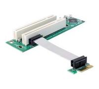Delock Riser card PCI Express x1 > 2x PCI 32Bit 5 V with flexible cable 9 cm left insertion - Carte fille G