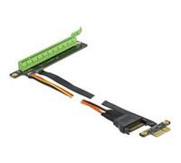 DeLOCK Carte d'adaptation PCI Express x1 à x16, avec câble flexible de 30 cm