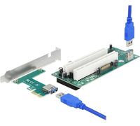 DELOCK Riser Karte PCI Express x1 zu 2x PCI 32 Bit Slot 60cm