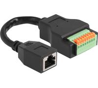 DELOCK RJ45 Cat5e Bu /Terminalblock Adapter+Pushbutton 15cm
