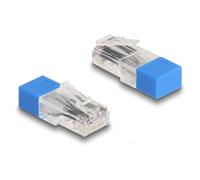 DeLOCK RJ45 mâle avec résistance de terminaison 120 Ohms bleu