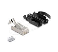 DeLOCK RJ45 Modulaire mâle avec soulagement de Tension Cat.6A et Protections Robustes Contre Les Plis Jeu de 25 pièces Marque