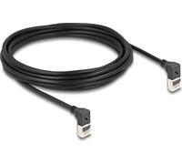 DELOCK RJ45 Netzwerkkabel Cat.6A S/FTP Slim 90° 5m schwarz