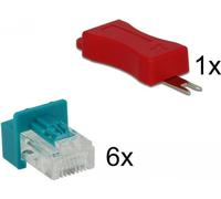 DELOCK RJ45 Secure Clip avec connecteur Set de 6 pièces