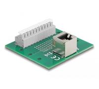 DeLOCK RJ50 Femelle à Bornier avec Bouton-Poussoir pour Rail DIN Angle Marque