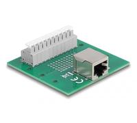 DeLOCK RJ50 Femelle à bornier avec Bouton Poussoir pour Rail DIN Marque