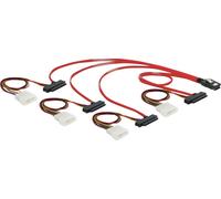 DELOCK SAS Cable Mini SAS 36Pin -> 4x SAS 29Pin + 4Pin Molex