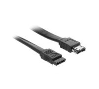 DeLOCK - SATA auf eSATA-Kabel - Serial ATA 150/300/600 - SATA (R) Gerade SATA (R) - 1 m - Schwarz (85810) Marque