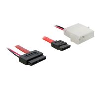 DELOCK SATA-Cable Slim 13pin -> SATA 7pin +2pin Molex 0.30m