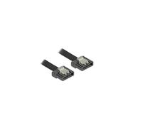 Delock SATA Flexi 6 Gb/s 20 cm cable, black, metal