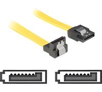 DELOCK SATA-Kabel SATA -> SATA down St/St 0.30m gelb Clips
