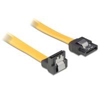 DELOCK SATA-Kabel SATA -> SATA down St/St 0.50m gelb Clips