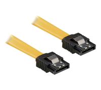 DELOCK SATA-Kabel SATA -> SATA St/St 0.30m gelb Clips