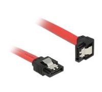 DeLOCK - SATA-Kabel - Serial ATA 150/300/600 - 7-poliges SATA (M) - 7-poliges SATA (M) - 10cm - 90-Grad-Anschluss, verriegelt - Rot (83976)