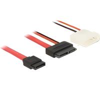 DELOCK SATA-Kabel Slim 13pin -> SATA 7pin +2pin Molex 0.50m