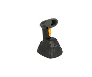 DeLOCK Scanner Code-barres 2D 2.4 GHz RF sans fil, CMOS 640x480, lecture 1D/2D jusqu'à 25cm, station de chargement USB, noir, -20°C à 60°C