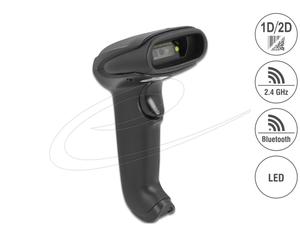 DeLock Scanner de code-barres 1D et 2D avec 2,4 GHz, bluetooth et USB