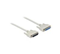 DeLOCK Câble Série D-Sub 25 Mâle vers Femelle 0.5m Beige, Connecteurs D-Sub 25 Pin Mâle/Femelle, AWG 28, Connecteurs Droits