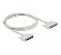 Delock série Câble de raccordement [1x SUB-D femelle 37 pôles - 1x SUB-D mâle 37 pôles] 2 m beige