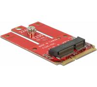 Delock série Adaptateur [1x Mini PCIe mâle - 1x Femelle M.2 clé E] rouge