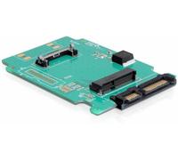 Delock série Adaptateur [1x SATA - 1x mSATA] vert