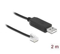 Delock - Serieller Adapter - USB - RS-232 x 1 - Schwarz (66735)