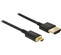 Delock Slim Premium - Câble HDMI avec Ethernet - micro HDMI (M)