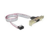 Delock Slot Bracket > 1 x Serial - Panneau série - DB-9 (M) pour IDC 9 broches (F) - 40 cm
