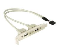 Delock Slotbracket 1x internal USB 5pin 2x USB2.0 external Equerre de slot 1