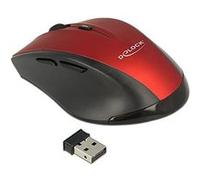 DeLOCK 12493 souris RF sans fil Optique 1600 DPI Droitier Noir, Rouge - Souris (Droitier, Optique, RF sans fil, 1600 DPI, Noir, Rouge)