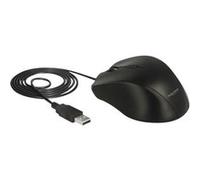 Delock - Souris - pour gauchers - optique - 5 boutons - filaire - USB - noir - Pour la vente au détail G