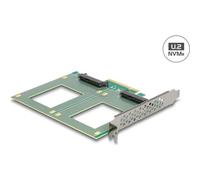 DeLOCK Carte PCI Express 4.0 x8 à 2 x U.2 NVMe SFF-8639 internes - Bifurcation (Lxl: 144 x 122 mm)