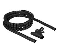 DELOCK Spiralschlauch m. Einziehwerkzeug 2,5m x 20mm schwarz